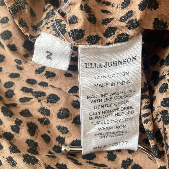 🤎🤍 ulla johnson leopard print jumpsuit size 2 - Picture 3 of 7